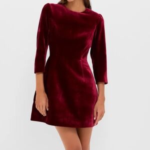 TUCKERNUCK Red Velvet Silk Haley Dress